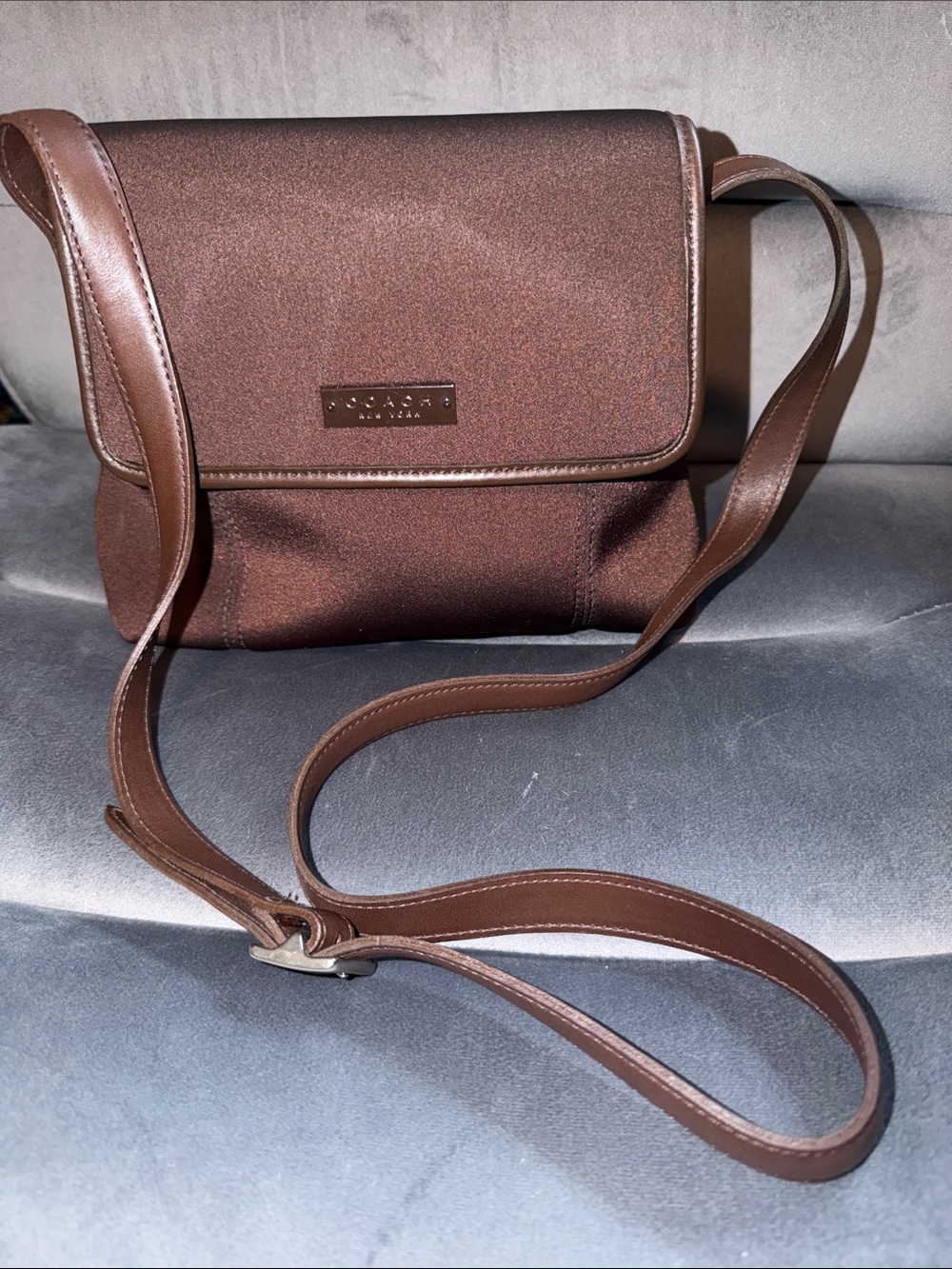 Coach Brown Coach Neoprene Small Crossbody Bag (Style 6211)